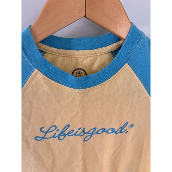NEW With Tags Girls Life Is Good T Shirt Baseball Raglan Tee Size Small (5-6) - Picture 4 of 6